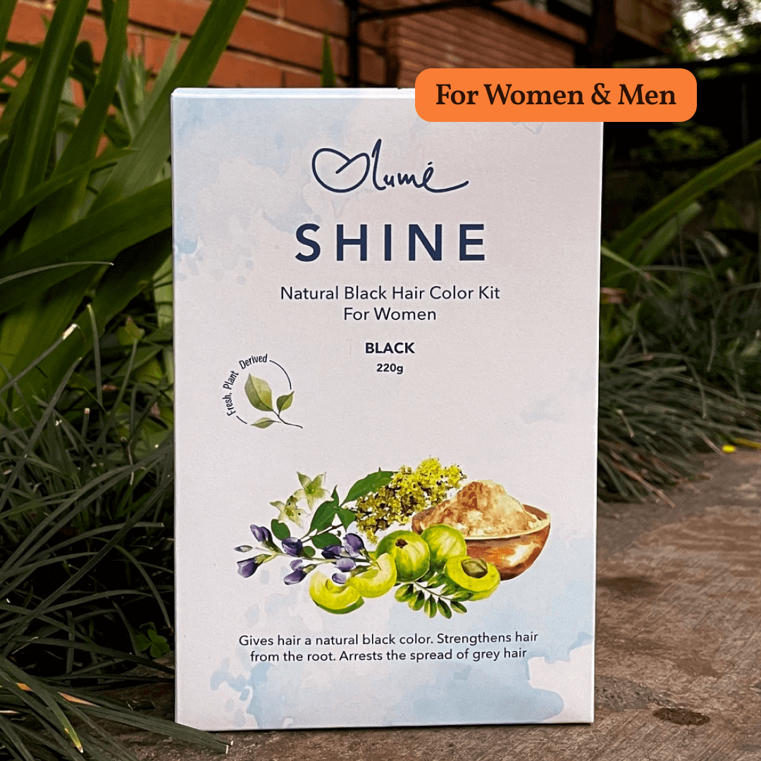 Olume Shine - Natural Black Hair Color - 220g - For Women & Men